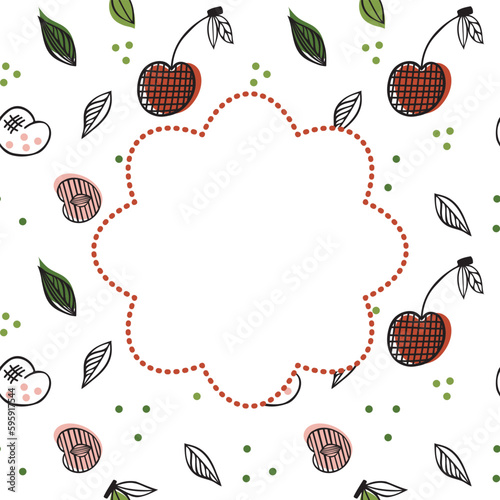 Vector berry vertical banners set. Raspberry, cherry, strawberry, black currant. Design for sweets and pastries filled with berry, candy, dessert menu, health care products. With place for text