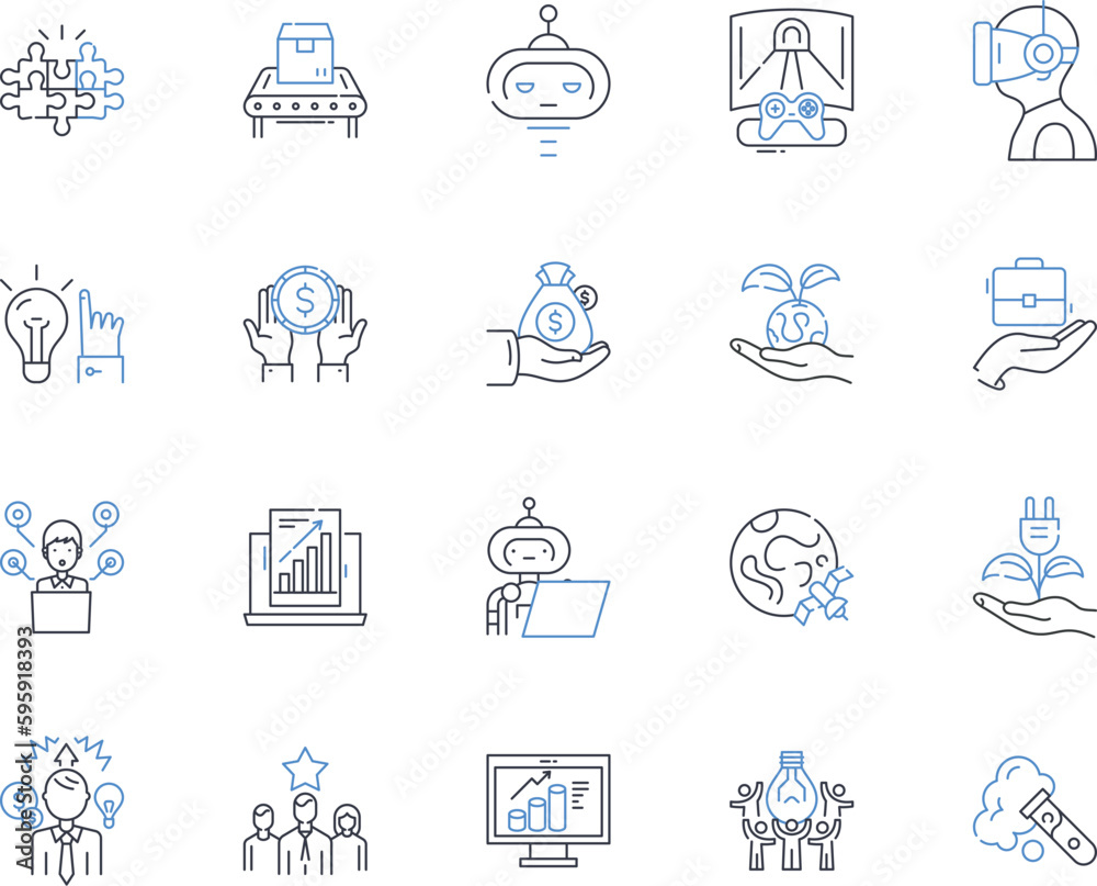 Sustainability durability line icons collection. Conservation, Green, Recycling, Renewable, Eco-friendly, Efficient, Longevity vector and linear illustration. Resourceful,Earth-loving,Organic outline