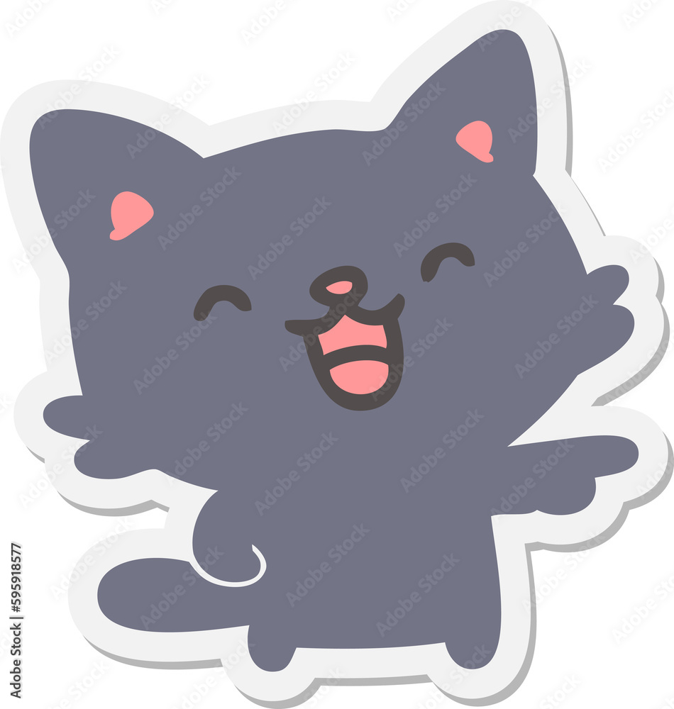 cat pointing and laughing sticker cat pointing and laughing sticker
