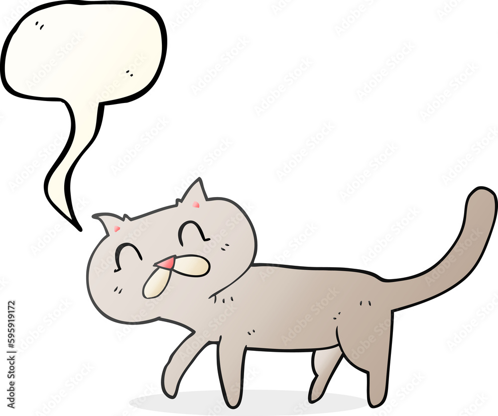 freehand drawn speech bubble cartoon cat freehand drawn speech bubble cartoon cat