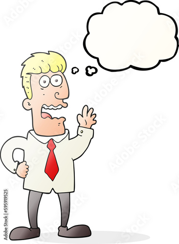 Wallpaper Mural freehand drawn thought bubble cartoon businessman Torontodigital.ca