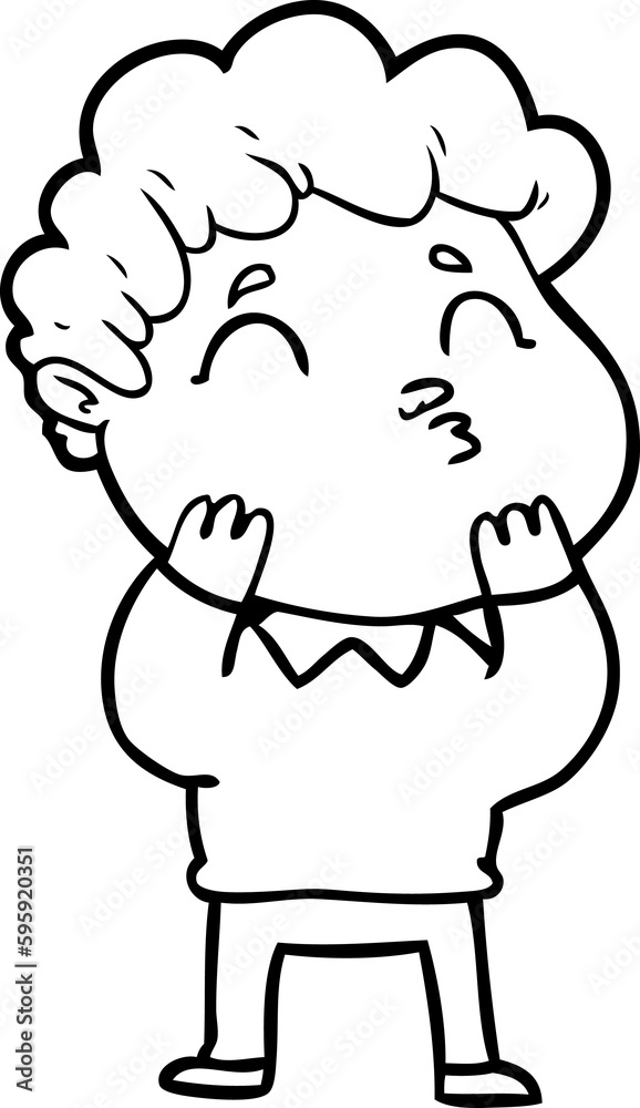 cartoon man pouting cartoon man pouting