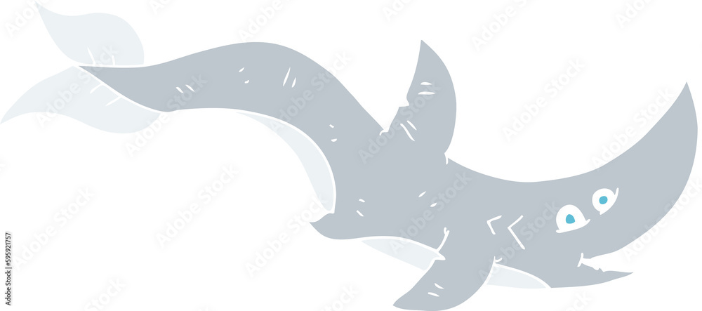 flat color illustration of shark flat color illustration of shark