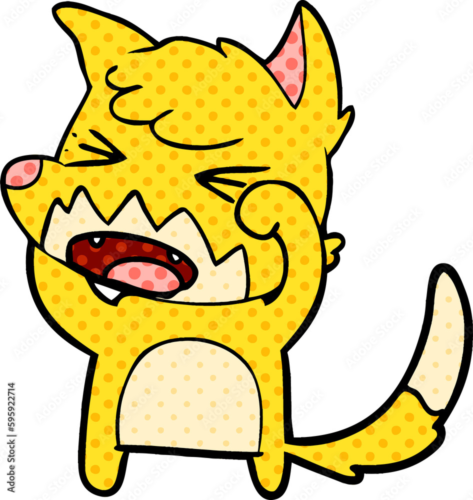 angry cartoon fox rubbing eyes angry cartoon fox rubbing eyes