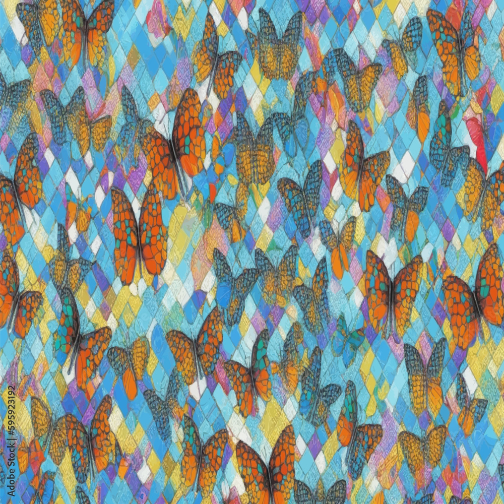 Creative patterned butterfly background