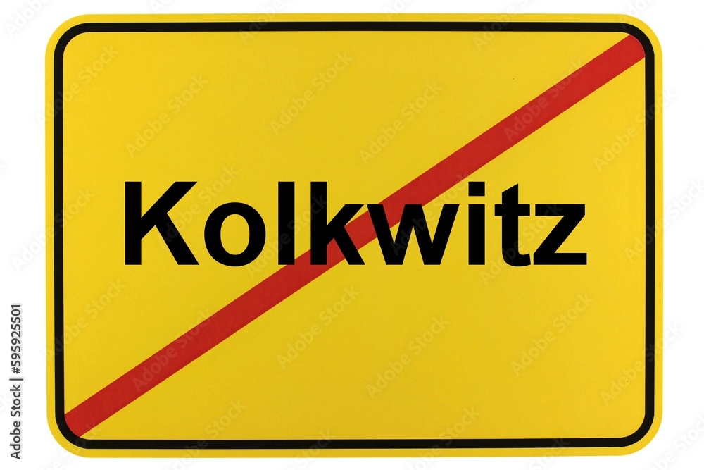 Illustration eines Ortsschildes der Gemeinde Kolkwitz in Brandenburg Illustration eines Ortsschildes der Gemeinde Kolkwitz in Brandenburg