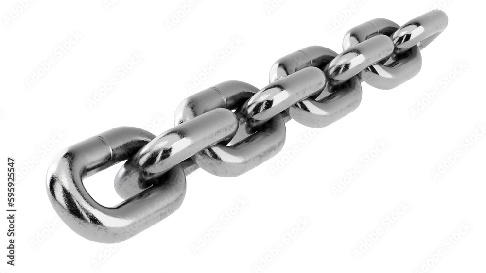 Obraz premium chain links isolated on white