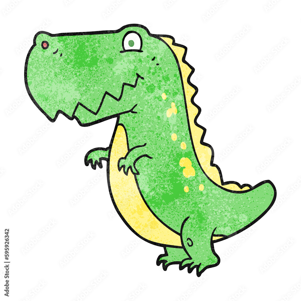 Obraz premium freehand textured cartoon dinosaur
