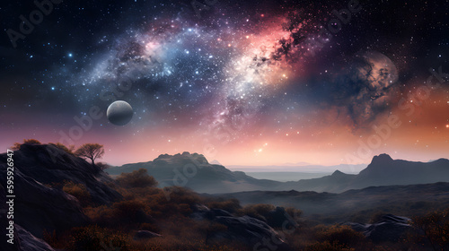 cosmic landscape made with Generative AI