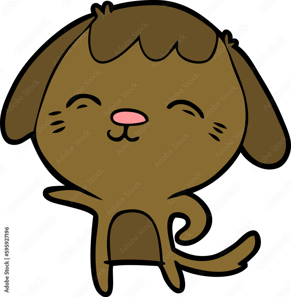 Fototapeta premium happy cartoon dog