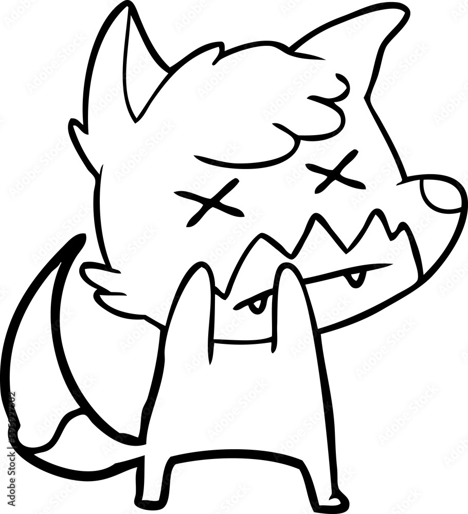 cartoon dead fox cartoon dead fox