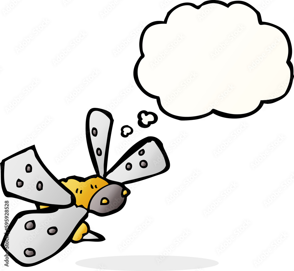 cartoon bee with thought bubble cartoon bee with thought bubble