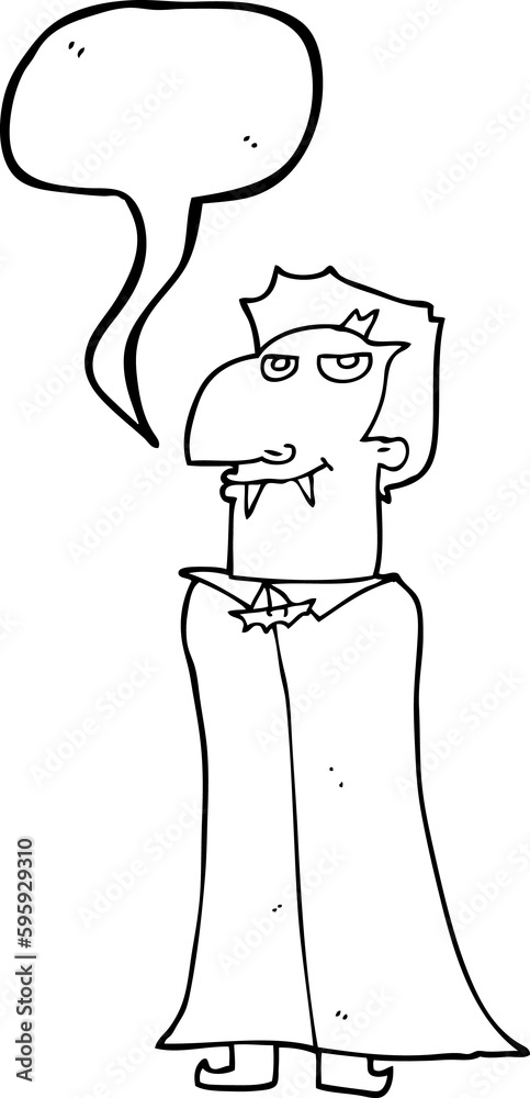 freehand drawn speech bubble cartoon vampire freehand drawn speech bubble cartoon vampire