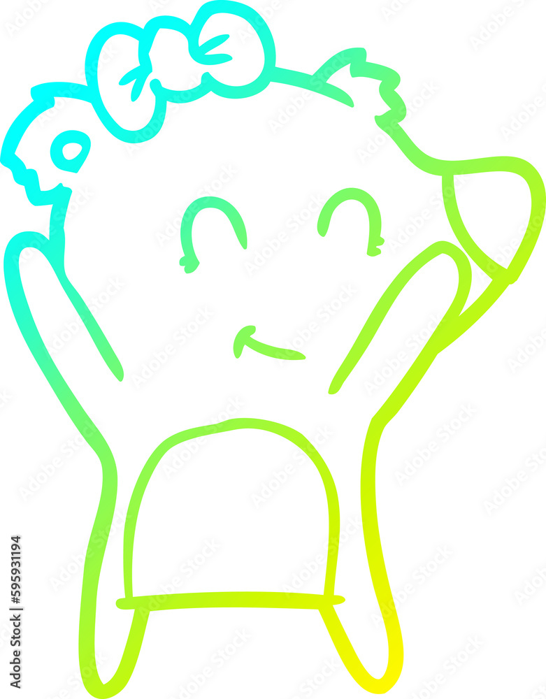cold gradient line drawing of a female polar bear cartoon cold gradient line drawing of a female polar bear cartoon