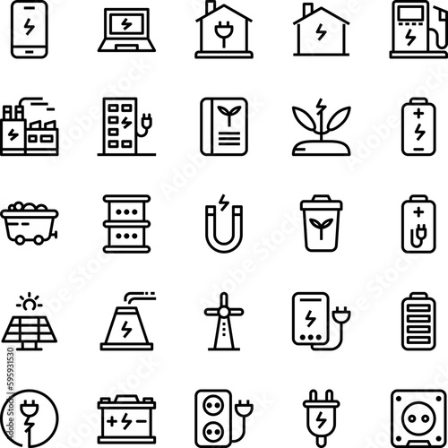 vector icon ecology outline style. Pixel perfect. 