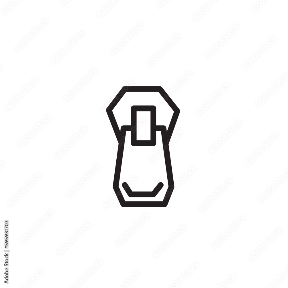 Zipper Zip Fashion Outline Icon Zipper Zip Fashion Outline Icon