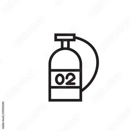 Diver Diving Oxigen Outline Icon