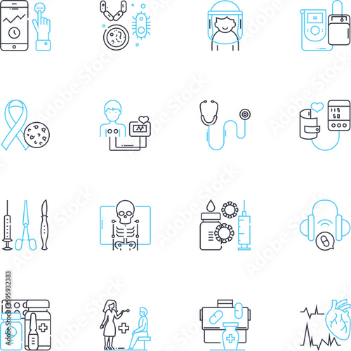 Personal care linear icons set. Hygiene, Grooming, Skincare, Haircare, Oralcare, Bathing, Facial line vector and concept signs. Manicure,Pedicure,Shaving outline illustrations