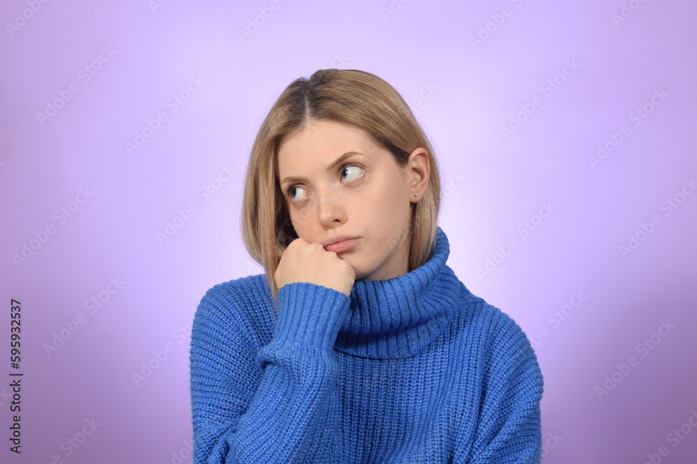 upset young cute blonde woman upset young cute blonde woman
