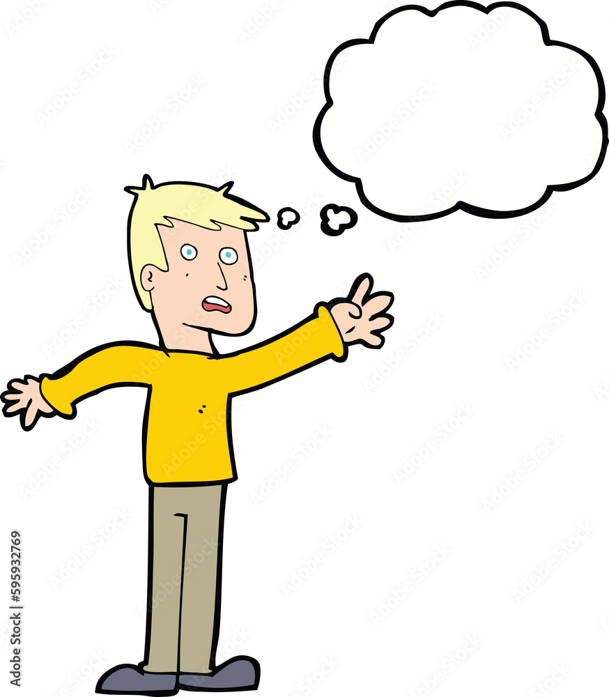 cartoon worried man reaching with thought bubble cartoon worried man reaching with thought bubble