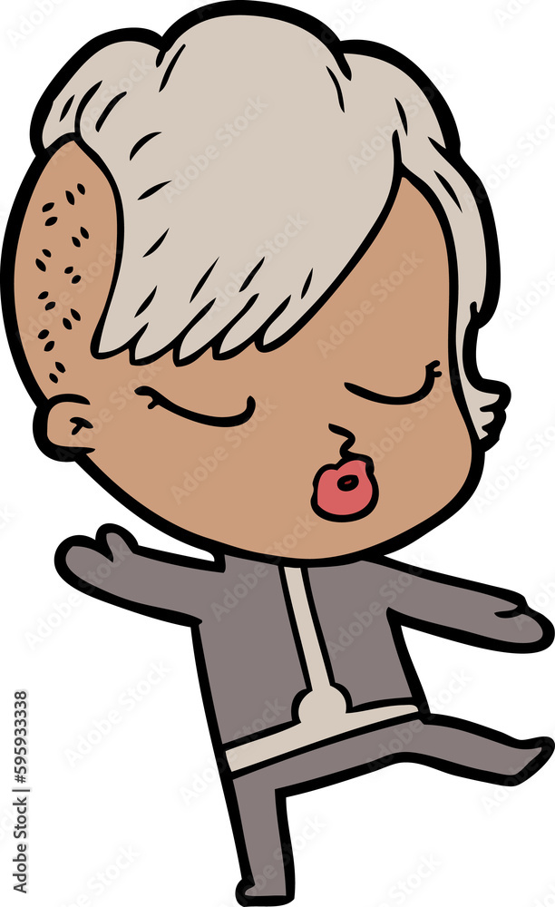 cartoon pretty hipster girl cartoon pretty hipster girl