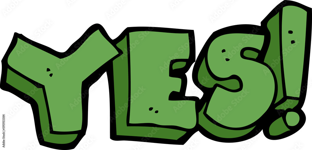 Obraz premium cartoon yes symbol