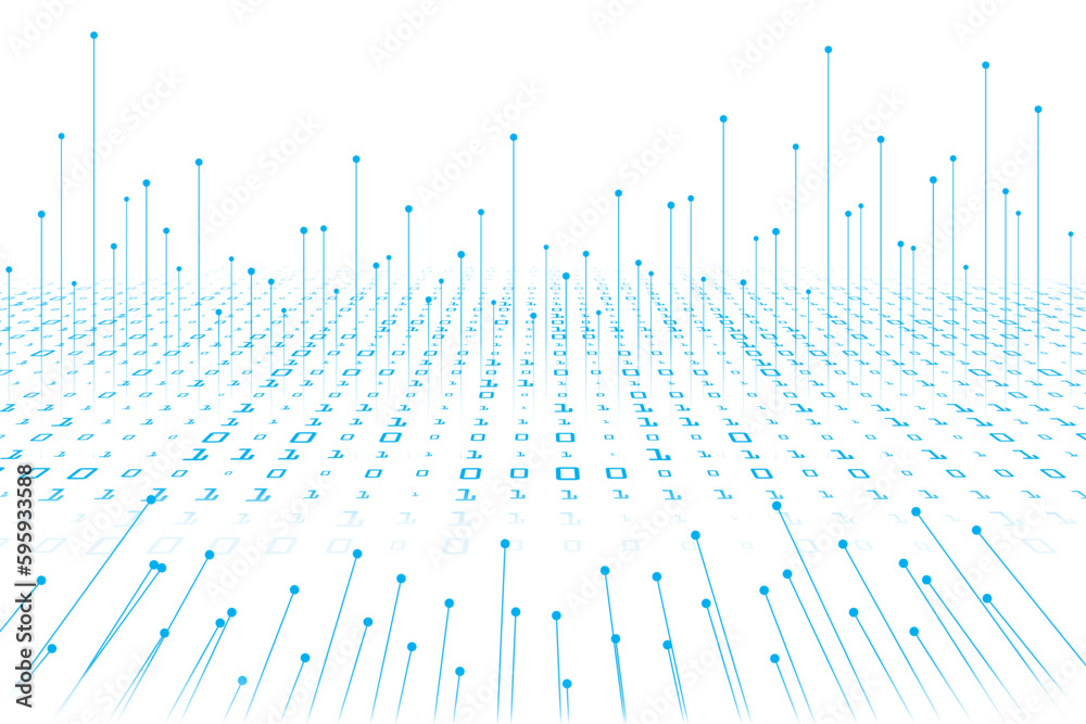 cyber security and protection by binary code technology abstract.