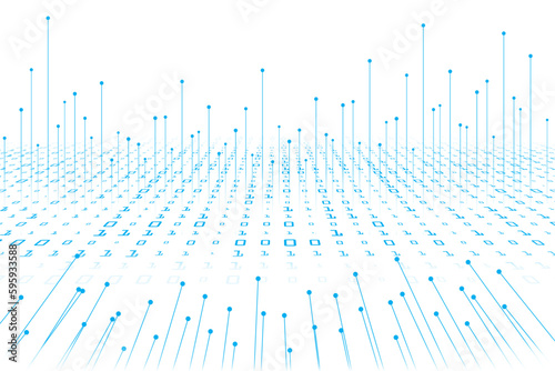 cyber security and protection by binary code technology abstract.