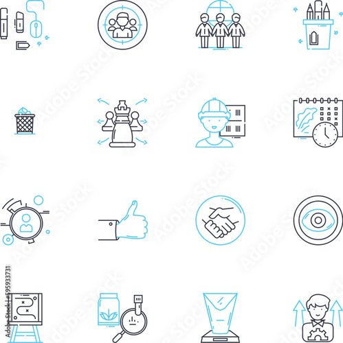 Budget Analysts linear icons set. Forecasting, Budgeting, Financial, Analysis, Excel, Mathematics, Planning line vector and concept signs. Consolidation,Reporting,Forecast outline illustrations