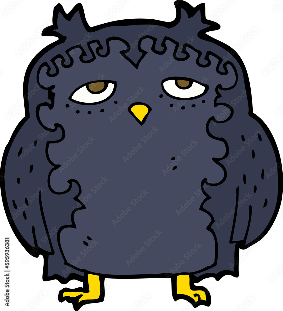 Obraz premium cartoon wise old owl