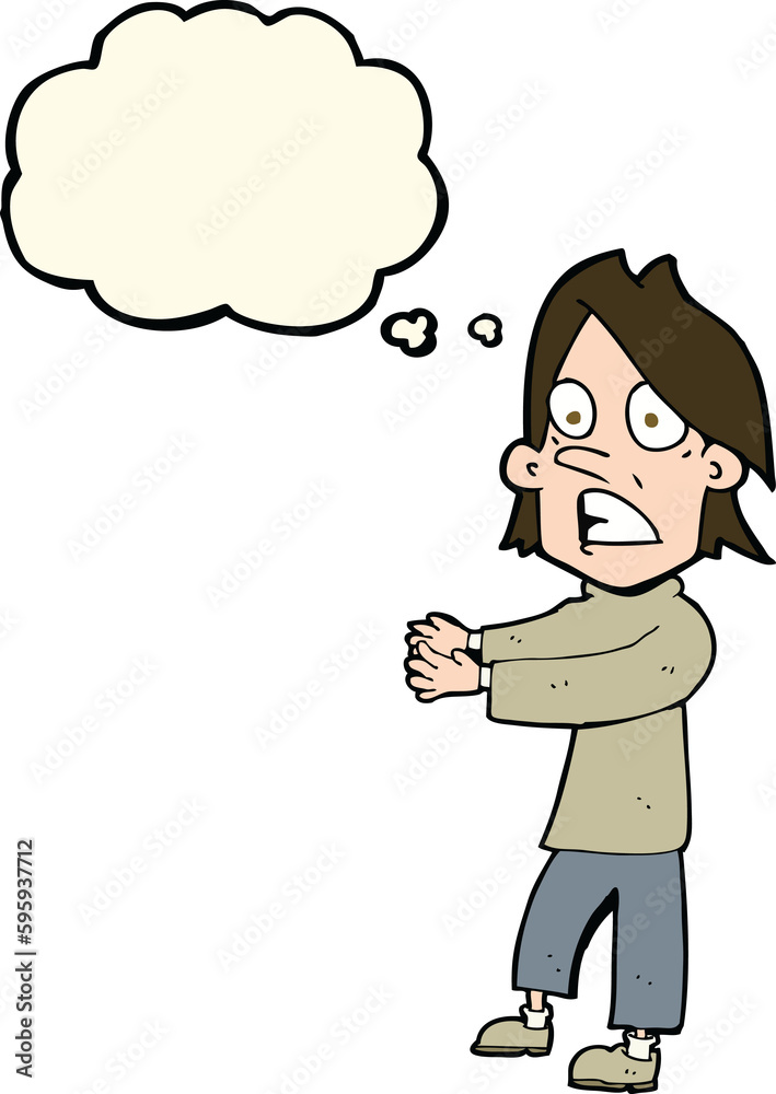 cartoon shocked man with thought bubble cartoon shocked man with thought bubble