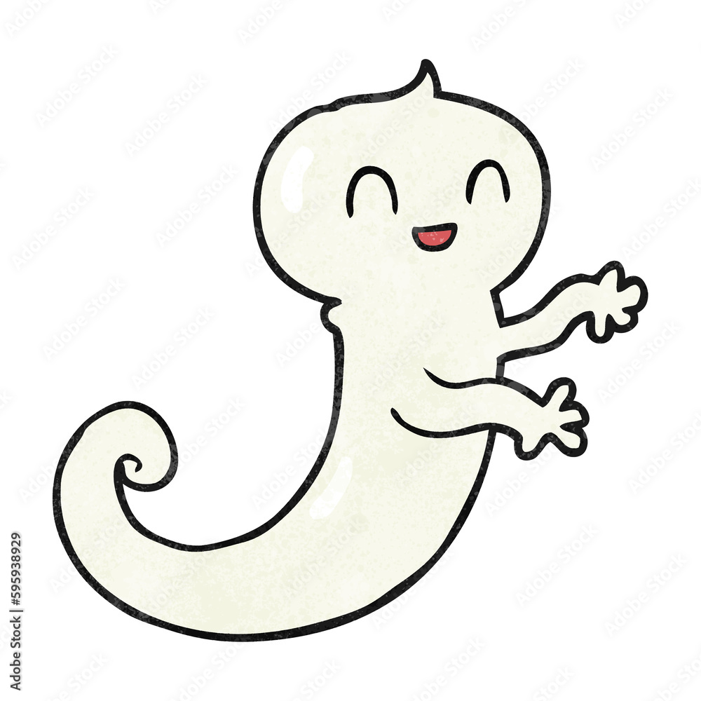 freehand textured cartoon ghost freehand textured cartoon ghost