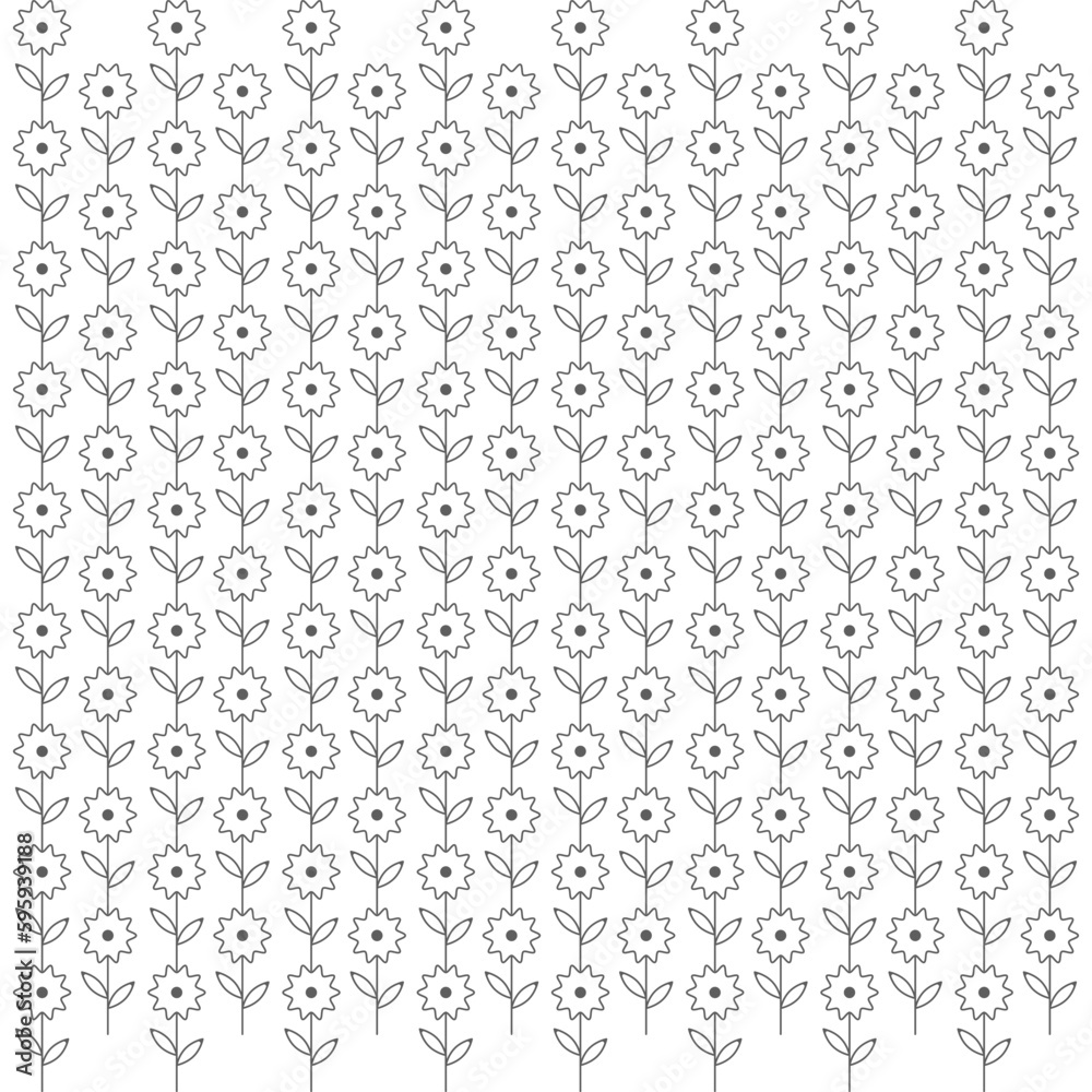 Seamless ornamental floral pattern background with hand drawn flower
