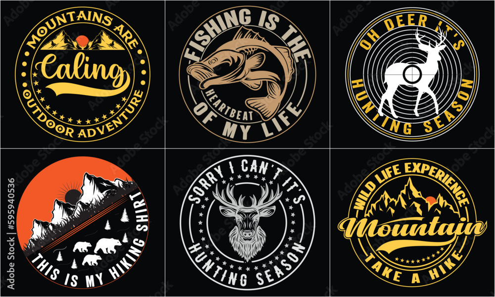 Naklejka premium Badge t shirt bundle design