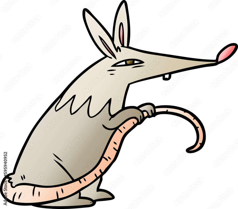 Fototapeta premium cartoon sneaky rat
