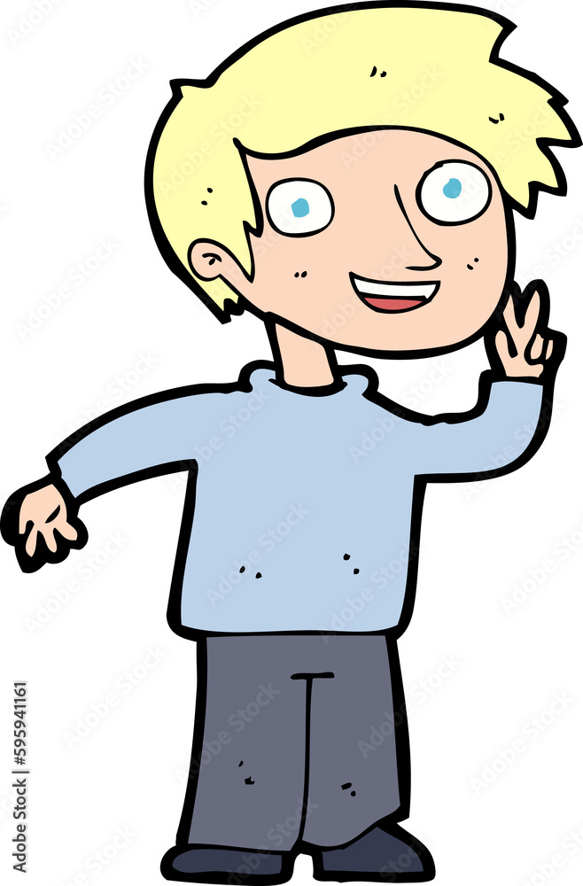 cartoon boy posing for photo