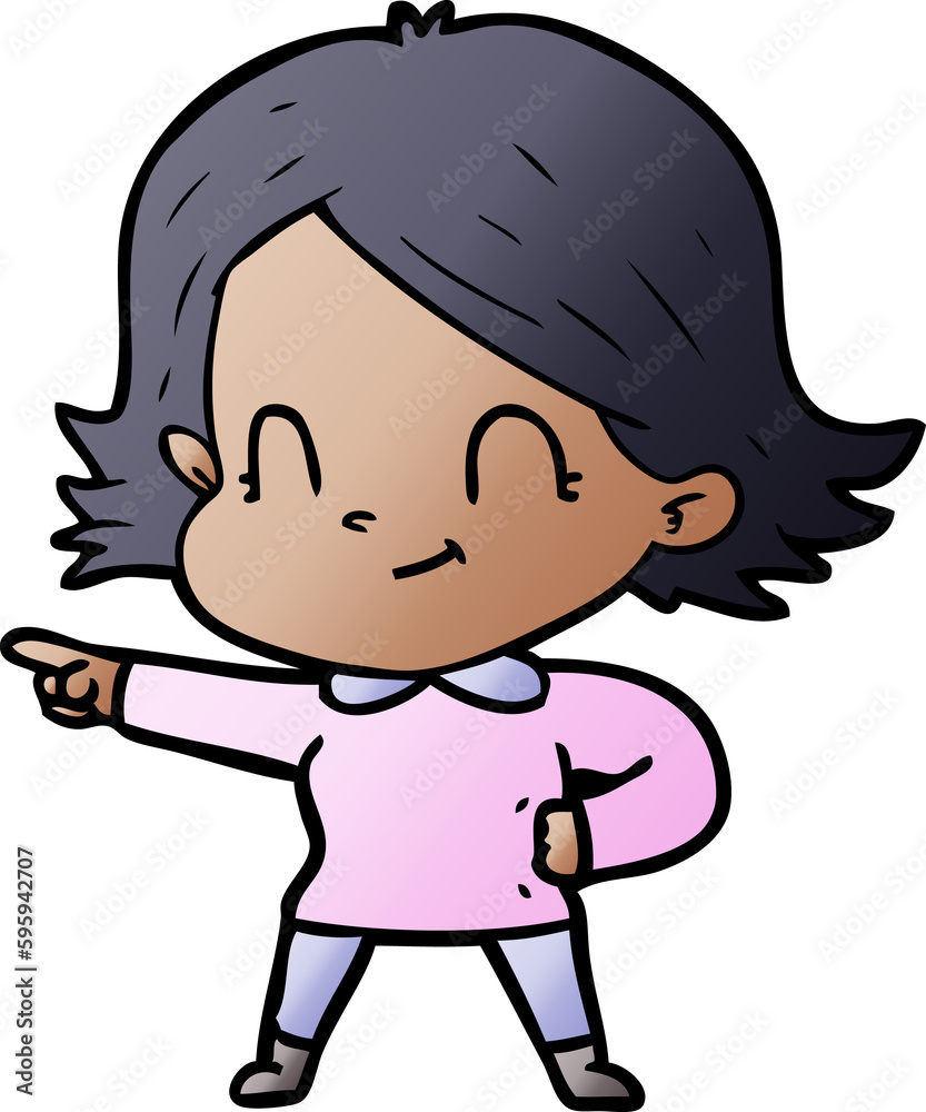 cartoon friendly girl cartoon friendly girl
