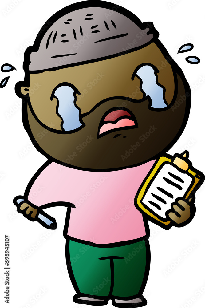 cartoon bearded man crying cartoon bearded man crying