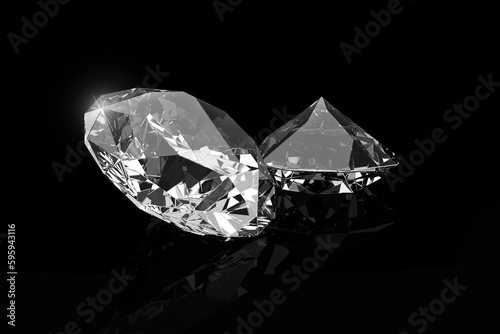 Dazzling diamond on black background © Retouch man