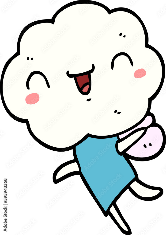 cute cartoon cloud head creature cute cartoon cloud head creature