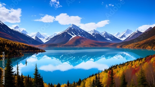 An awe-inspiring view of a picturesque mountain range