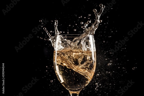 Champagne Splash. Generative AI