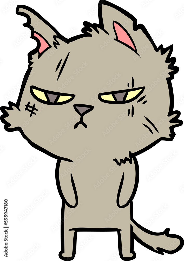tough cartoon cat tough cartoon cat