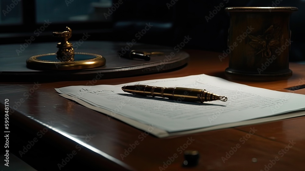 Obraz premium pen on a table.Created with generative technology.