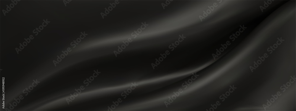 Abstract black silk vector background. Luxury black cloth or liquid wave. Abstract or dark fabric texture background. black Cloth soft wave. Creases of satin, silk, and Smooth elegant cotton. Abstract black silk vector background. Luxury black cloth or liquid wave. Abstract or dark fabric texture background. black Cloth soft wave. Creases of satin, silk, and Smooth elegant cotton.