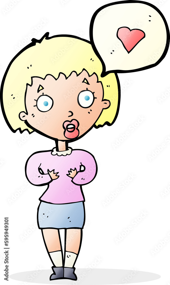 cartoon surprised woman in love cartoon surprised woman in love