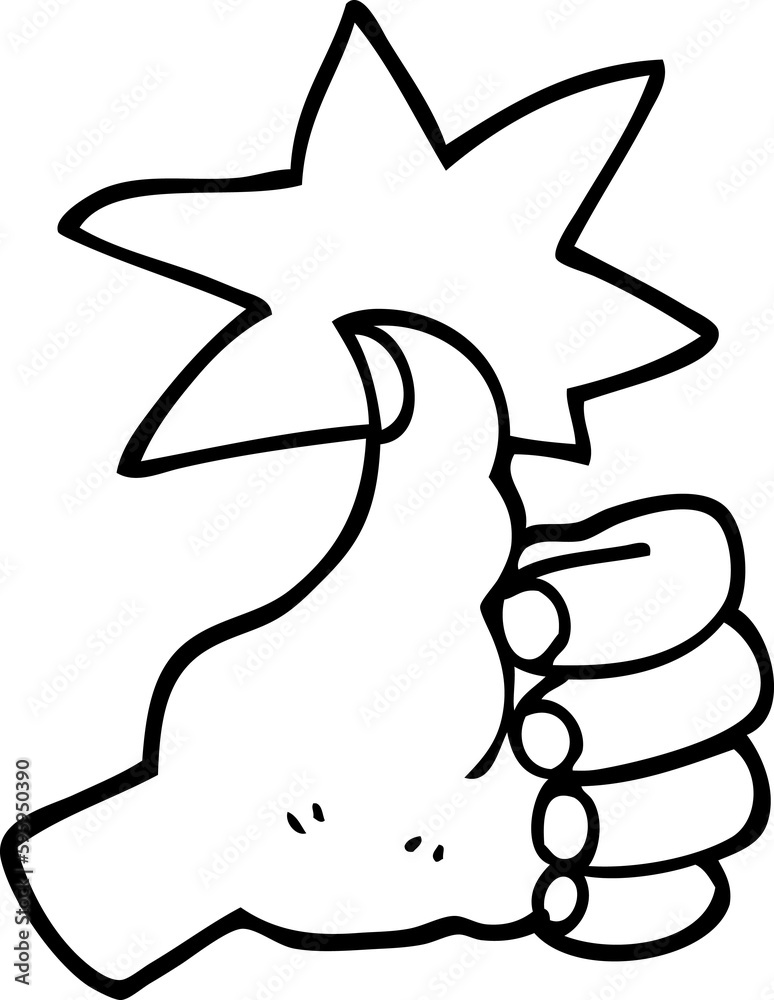 black and white cartoon thumbs up symbol black and white cartoon thumbs up symbol