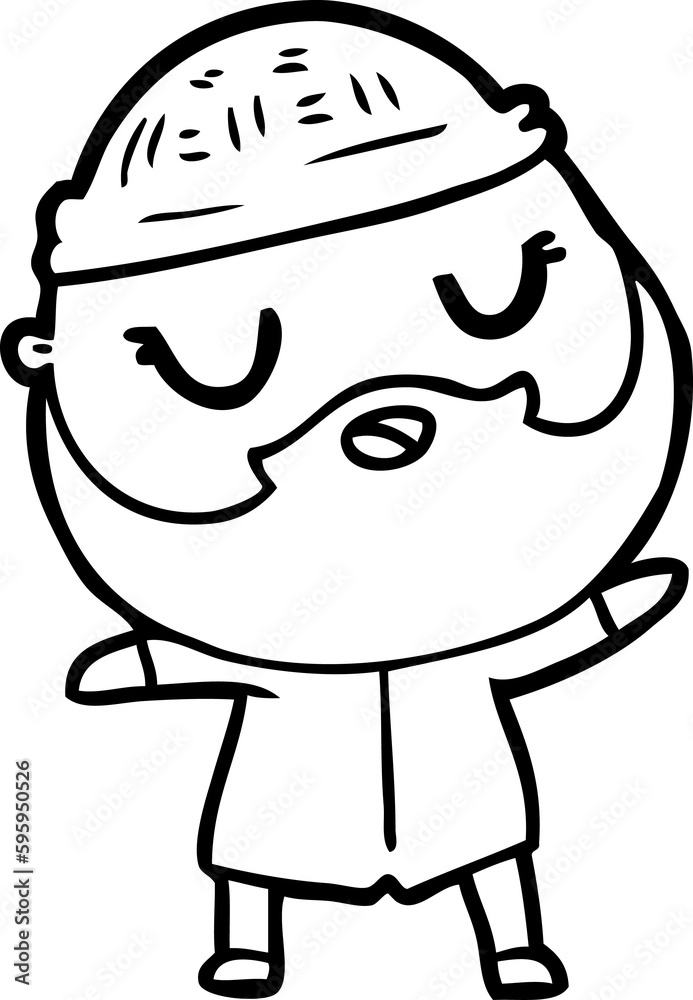 cartoon man with beard