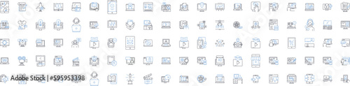 Creative studio line icons collection. Innovative, Artistic, Imaginative, Visual, Design, Inspired, Collaborative vector and linear illustration. Original,Stylish,Dynamic outline signs set