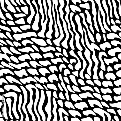 Vector Optical Illusion Black and White Seamless Pattern.  Mesmerizing vector optical illusions with black and white seamless patterns.